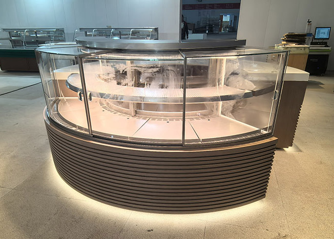 Curved Surround Island Display Cabinet